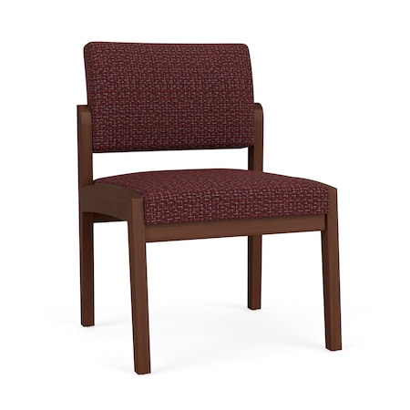 Lenox Wood Armless Guest Chair Wood Frame, Walnut, RF Nebbiolo Upholstery